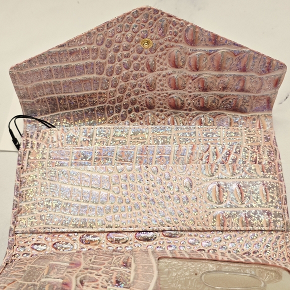 Brahmin Veronica Wallet in Pixie Dust Iridescent Pink Leather Limited Edition - Picture 7 of 10